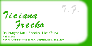 ticiana frecko business card
